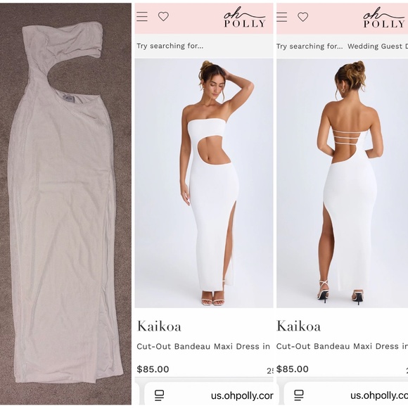 Oh Polly Dresses & Skirts - Oh Polly Cut-out Bandeau Maxi Dress